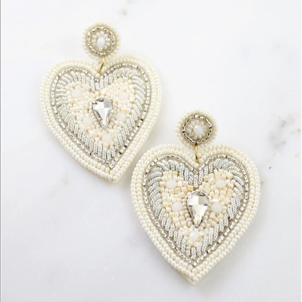 Finley Embellished Heart Earrings